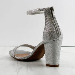 Hannah-1 Women's Ankle Chunky Heeled Sandals Nude/Pat 7.5 -sbwshoes shop Hannah 1 1