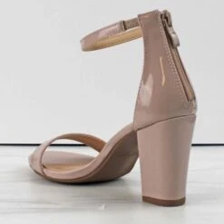 Hannah-1 Women's Ankle Chunky Heeled Sandals Nude/Pat 7.5 -sbwshoes shop Hannah 1 1 6b85b87a 31a7 4e58 b324 44a70e875489
