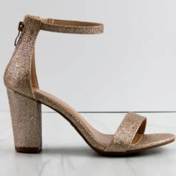 Hannah-1 Women's Ankle Chunky Heeled Sandals Nude/Pat 7.5 -sbwshoes shop Hannah 1 3