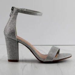 Hannah-1 Women's Ankle Chunky Heeled Sandals Nude/Pat 7.5 -sbwshoes shop Hannah 1 6