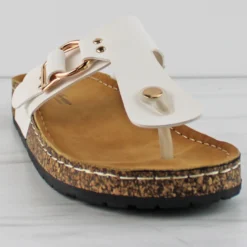 Grove 29 Women's Cork Sole Thong Slip On Sandals