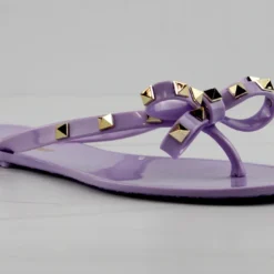 Forever Jelly 12 Womens Stud Embellished Jelly Flip Flops