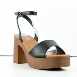 Java 7 Womens High Heel Platform Wooden Sandals