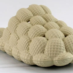 Jiele Women's Cushioned Slip On Bubble Slides -sbwshoes shop JielelCream 08cc72c5 3d5a 4d26 bf88 d773d913baf2