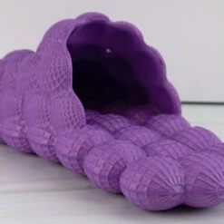 Jiele Women's Cushioned Slip On Bubble Slides -sbwshoes shop JielelPurple3