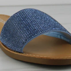 Justice Women's Comfort Rhinestone Slip On Sandals