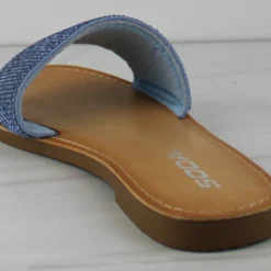 Justice Women's Comfort Rhinestone Slip On Sandals -sbwshoes shop Justice 4