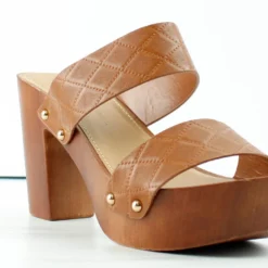 Kyriee 18B Womens Open Toe Wooden Heel Sandals -sbwshoes shop Kyrie18b 5
