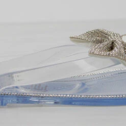 Forever Lucid 13 Womens Rhinestone Embellished Bow Jelly Flip Flops -sbwshoes shop Lucid13Clear 3