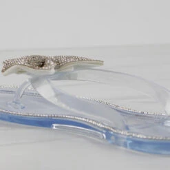 Forever Lucid 13 Womens Rhinestone Embellished Bow Jelly Flip Flops -sbwshoes shop Lucid13Clear 4