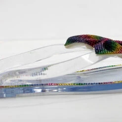 Forever Lucid 13 Womens Rhinestone Embellished Bow Jelly Flip Flops -sbwshoes shop Lucid13multi 2