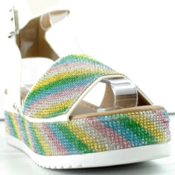 Forever Luxury 96 Women's Rhinestone Wide Band Buckled Platform Sandals -sbwshoes shop Luxury96 2 1b84ba66 0b72 4b3f 94e0 37d38d30d859