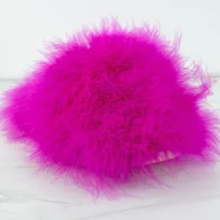 Unknown Women's Closed Toe Fluffy Feather Slippers -sbwshoes shop MG 1276
