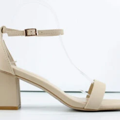 Bamboo Lasting-12 Womens Square Toe Single Band Heel Sandals -sbwshoes shop MG 7868