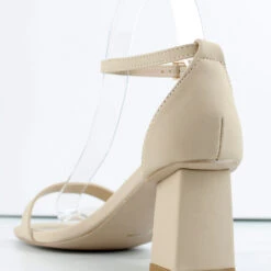 Bamboo Lasting-12 Womens Square Toe Single Band Heel Sandals -sbwshoes shop MG 7869