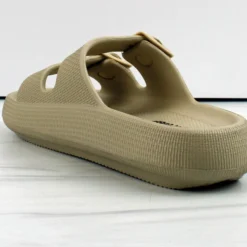 Forever Meek 03 Women's Double Strap Buckle Cloud Cushion Slides -sbwshoes shop Meek 03 5