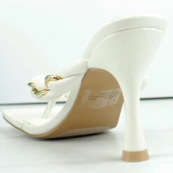 Milah Women's Twisted Chain Heeled Thong Sandals -sbwshoes shop Milah 6