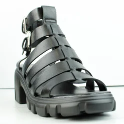 Nova Women's Caged Double Buckle Chunky Platform Sandals