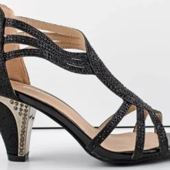 Forever Perform 65 Women's Rhinestone Embellished Heel Sandals -sbwshoes shop Perform65 2 78b2edf3 2998 46ac ad86 860375e60a50