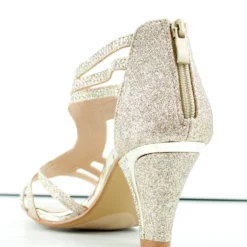 Forever Perform 65 Women's Rhinestone Embellished Heel Sandals -sbwshoes shop Perform65 3