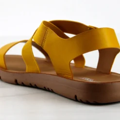 Forever Reform 53 Women's Criss Cross Elastic Strap Flat Sandals -sbwshoes shop Reform53Yellow 3