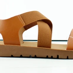 Forever Reform 53 Women's Criss Cross Elastic Strap Flat Sandals -sbwshoes shop Reform53 6