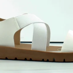 Forever Reform 53 Women's Criss Cross Elastic Strap Flat Sandals -sbwshoes shop Reform53 9