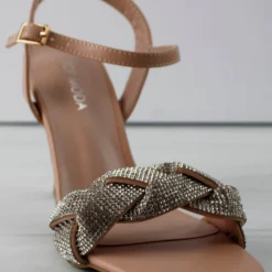 Roadie 8 Women's Braided Mid Heel Rhinestone Stiletto Sandals 9 Roadie 8 Women's Braided Mid Heel Rhinestone Stiletto Sandals -sbwshoes shop Roadie8 4