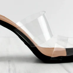 SELMA 1 Womens Clear StrapClear Block Heel Sandals -sbwshoes shop Selma 1 6