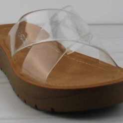 Sennet Women's Criss Cross Band Slip On Slides