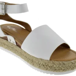 Forever Sensational 1 Womens StrappyEspadrille Wedges -sbwshoes shop Sensational1White 1