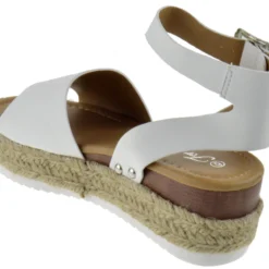 Forever Sensational 1 Womens StrappyEspadrille Wedges -sbwshoes shop Sensational1White 3