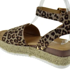 Forever Sensational 1 Womens StrappyEspadrille Wedges -sbwshoes shop SensationalLeopard 3