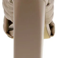 Sponge Womens Quilted Square Toe Chunky Heel Sandals -sbwshoes shop SpongeNude 2