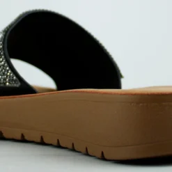 Stephanie 22 Women's Comfort Rhinestone Slip On Sandals -sbwshoes shop Stephanie 22 3