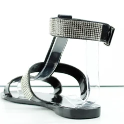 Bamboo Studs 11 Womens Rhinestone Caged Jelly Flat Sandals -sbwshoes shop Studs11 3