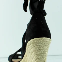 Forever Winn 28 Women's Tie Up High Wedge -sbwshoes shop Winn28Black 3