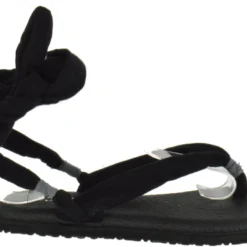 Forever Yoga 1 Womens Wrap Around Sling Flat Sandals -sbwshoes shop Yoga1Black 2