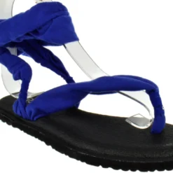 Forever Yoga 1 Womens Wrap Around Sling Flat Sandals -sbwshoes shop Yoga1Blue 1