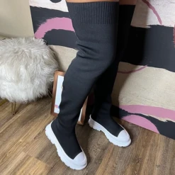 DEKY - BLACK SNEAKER BOOTS