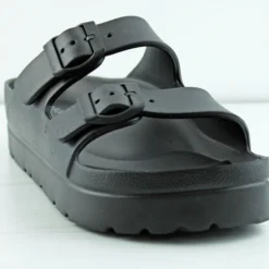 Bamboo Glee 01 Women's Double Buckle Jelly Platform Sandals