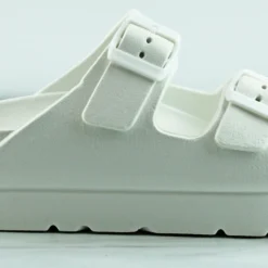 Bamboo Glee 01 Women's Double Buckle Jelly Platform Sandals -sbwshoes shop glee01white2