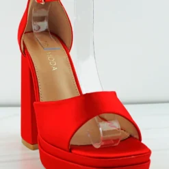 Lollie 43 Women's Platform Open Toe High Dress Heels -sbwshoes shop lollie43red2