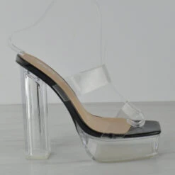 Micah Women's Clear Platform Block High Heels -sbwshoes shop micahblk 2 eb59aba0 284b 424e a128 e99d67c29b80