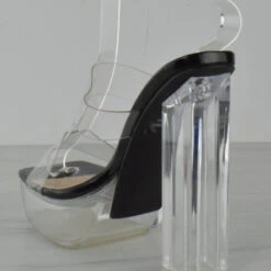 Micah Women's Clear Platform Block High Heels -sbwshoes shop micahblk 3 8e613f97 c224 45ff bd88 40a9653d43f2