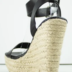 Bamboo Prefer 01 Women's Patent Square Toe Wedge Espadrille Sandals -sbwshoes shop pREFER01 4