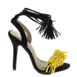 Forever Rubina 57 Women's Fringe Open Toe High Heel Sandals -sbwshoes shop rubina57blkmst2