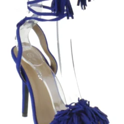 Forever Rubina 57 Women's Fringe Open Toe High Heel Sandals -sbwshoes shop rubina57blu 1