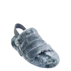 Warmness 02 Womens Super Soft Ankle Strapped Slides -sbwshoes shop warmnessgray1