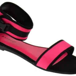 Bamboo Zest 33 Womens Flat Elastic Buckle Sandals -sbwshoes shop zest 33 pink 1